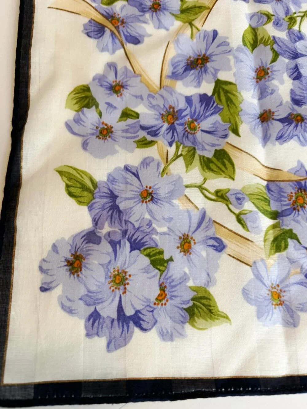 NWT Yves Saint Laurent Floral Cotton Scarf
